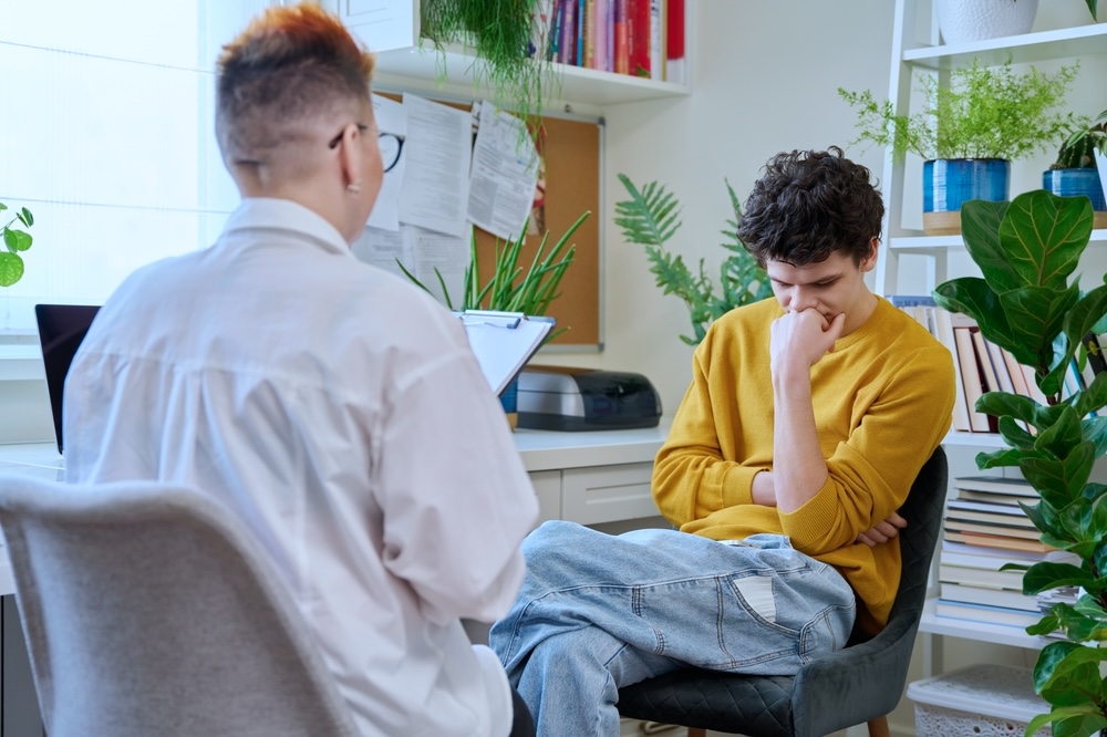 male during first day at outpatient rehab